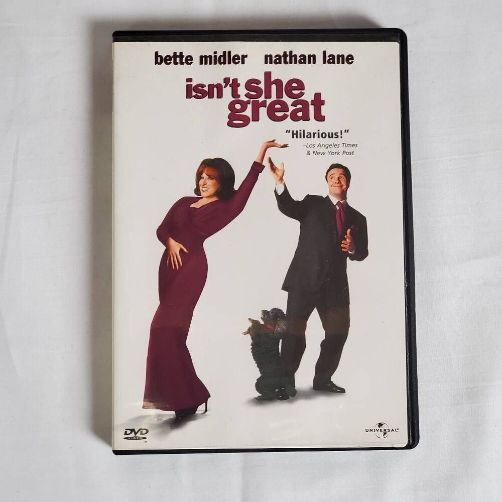 Isn't She Great (DVD) Bette Midler Nathan Lane Comedy Biopic